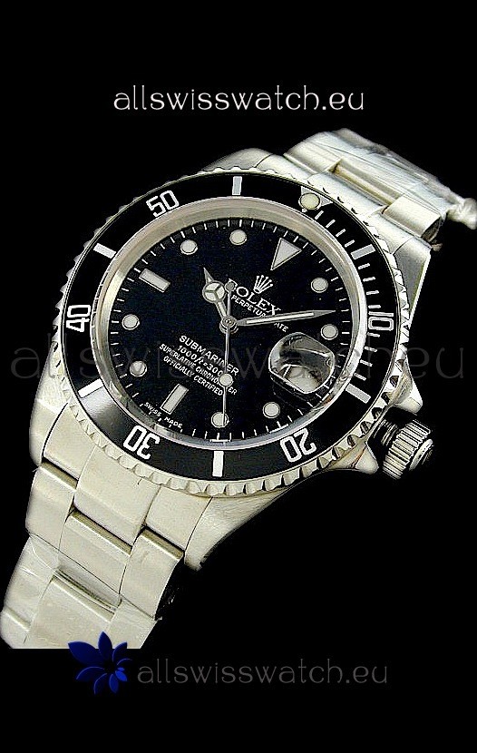 Rolex Submariner Oyster Perpetual Japanese Replica Watch in Black