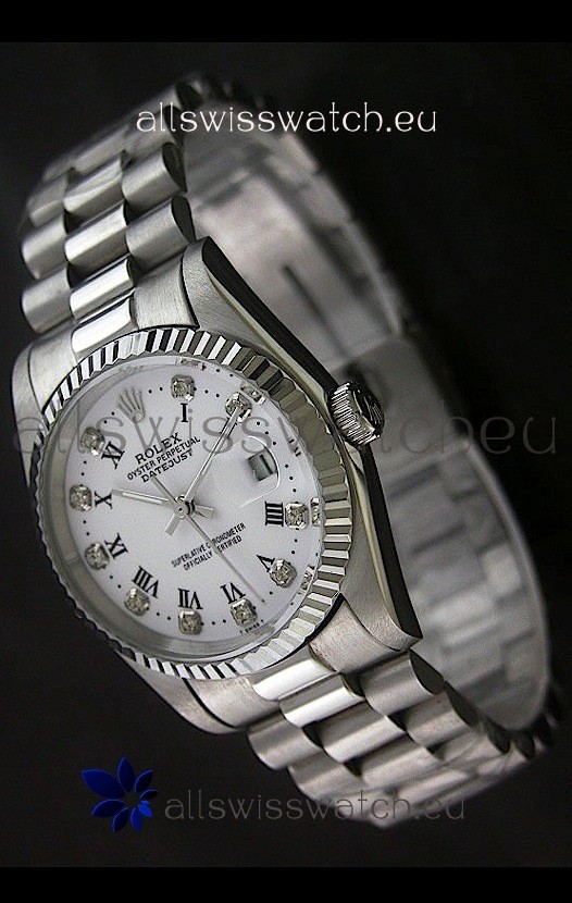 Rolex Datejust Oyster Perpetual Diamonds Japanese Watch