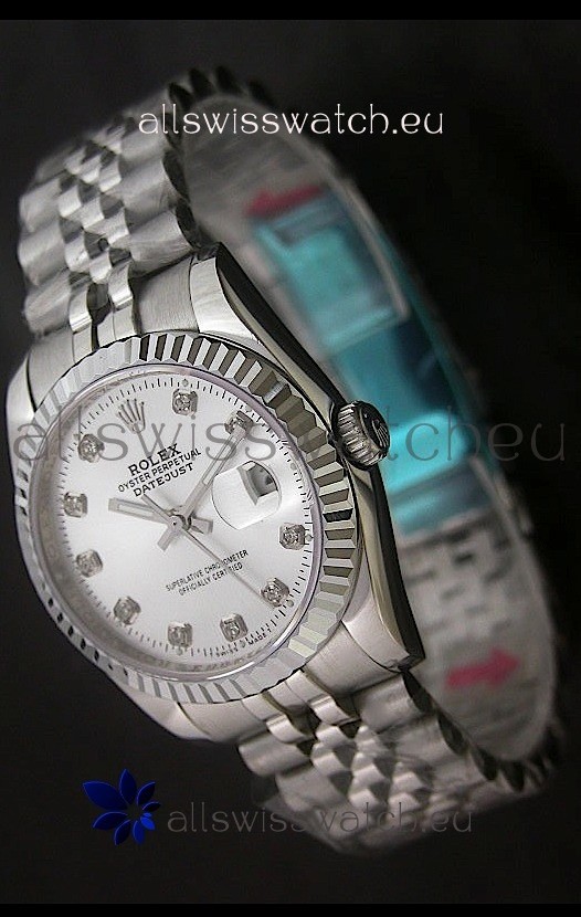 Rolex Datejust Oyster Perpetual Superlative ChronoMeter Swiss Replica Watch in Diamond Markers