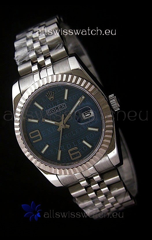 Rolex Datejust Mens Swiss Replica Watch in Blue Dial