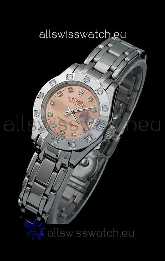 Rolex Datejust Ladies Japanese Replica Ladies Watch in Brown Dial