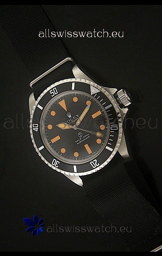 Rolex Vintage Submariner Japanese Replica Watch in Orange Markers