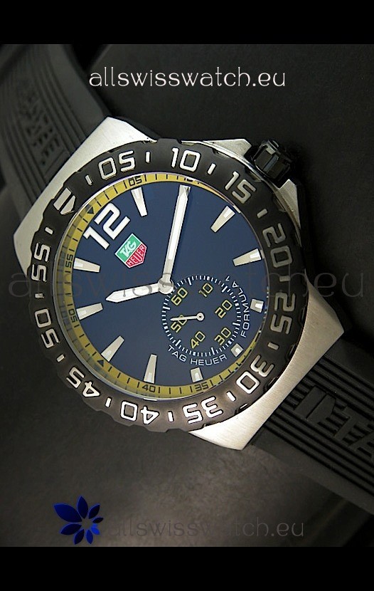 Tag Heuer Formula 1 Japanese Replica Watch in Quartz Movement - Yellow Dial Borders
