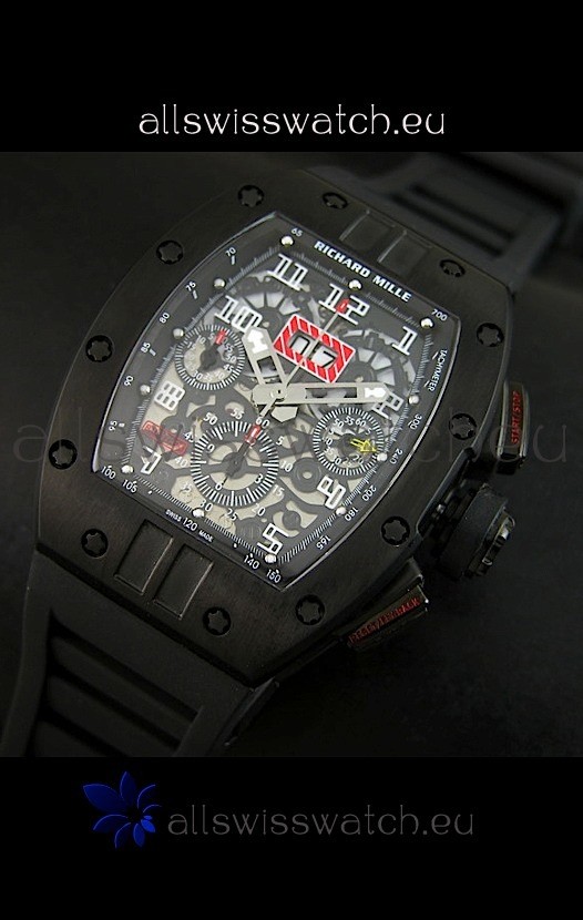 Richard Mille RM011 Filipe Massa Edition PVD Casing Swiss Replica Watch