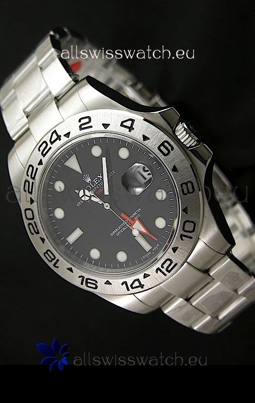 Rolex Explorer II Japanese Replica Automatic Black Steel Watch 43MM