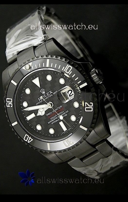 Rolex Pro Hunter Submariner Japanese Replica Watch in Carbon Case