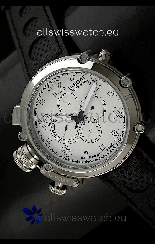 U-Boat Flightdeck Rattrapante Japanese Automatic Watch in Steel Casing