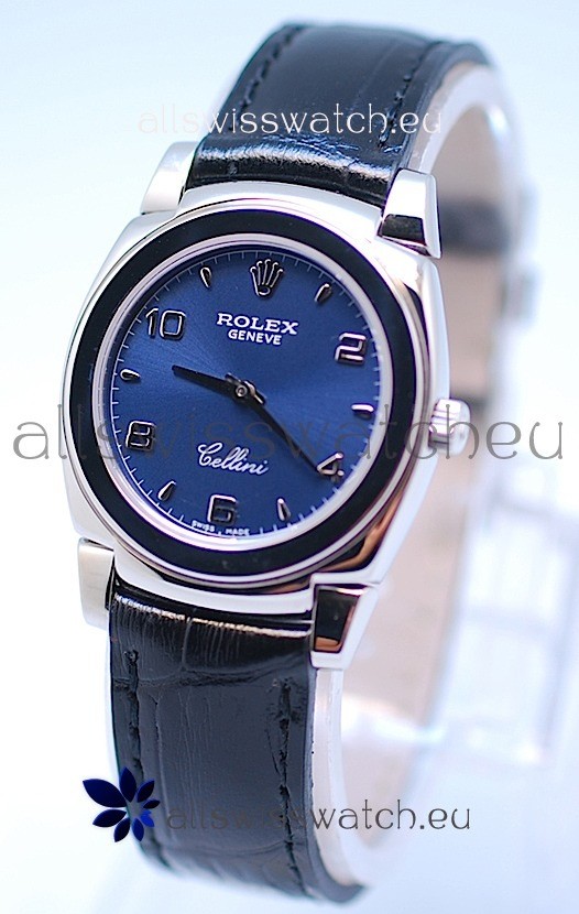 Rolex Cellini Cestello Ladies Swiss Watch All Blue