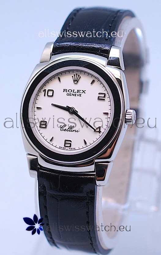 Rolex Cellini Cestello Ladies Swiss Watch in White Dial