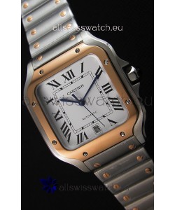 Cartier Santos De Cartier 1:1 Mirror Replica - 40MM Two Tone Steel Watch 