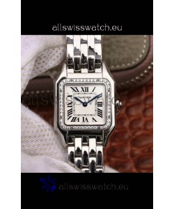 Cartier PANTHERE Edition 1:1 Mirror Quality Swiss Replica Watch in White Dial - Diamonds Bezel 