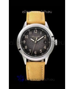 Patek Philippe Calatrava 5226G-001 904L Steel 1:1 Mirror Replica Watch Leather Strap