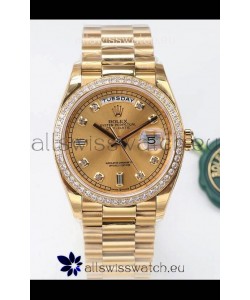 Rolex Day Date Presidential 18K Yellow Gold Watch 36MM - Gold Dial 1:1 Mirror Quality