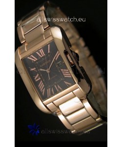 Cartier Tank Anglaise Mid Sized Swiss Watch Pink Gold - 1:1 Mirror Replica Watch