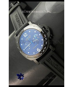 Panerai Luminor Regatta Swiss Watch in PVD Casing Rubber Strap