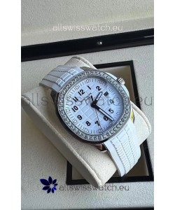 Patek Philippe Aquanaut 5267 Swiss Replica White Dial in Stainless Steel Diamonds Bezel 38.5MM