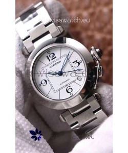 Pasha De Cartier 1:1 Mirror Quality Automatic Swiss Replica Watch 32MM - White Dial