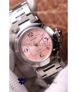 Pasha De Cartier 1:1 Mirror Quality Automatic Swiss Replica Watch 32MM - Pink Dial