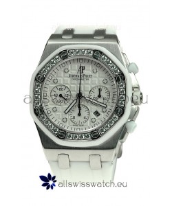Audemars Piguet Royal Oak Offshore Lady Alinghi Limited Edition Swiss Diamond Watch in White Dial
