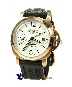 Panerai Luminor GMT 8 Days Swiss Replica Watch in White Dial