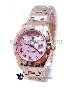 Rolex Day Date Pink Mother of Pearl Japanese Replica Watch