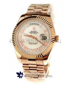 Rolex Day Date Pink Gold Japanese Replica Watch