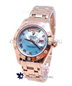 Rolex Day Date Blue Mother of Pearl Japanese Replica Watch