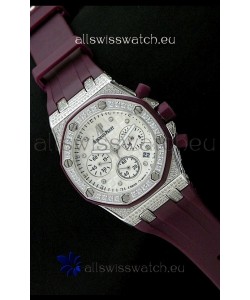 Audemars Piguet Royal Oak Ladies Alinghi Limited Edition Japanese Watch in Diamond Bezel